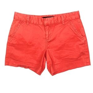 Calvin Klein chino shorts dark salmon red orange stretch 4